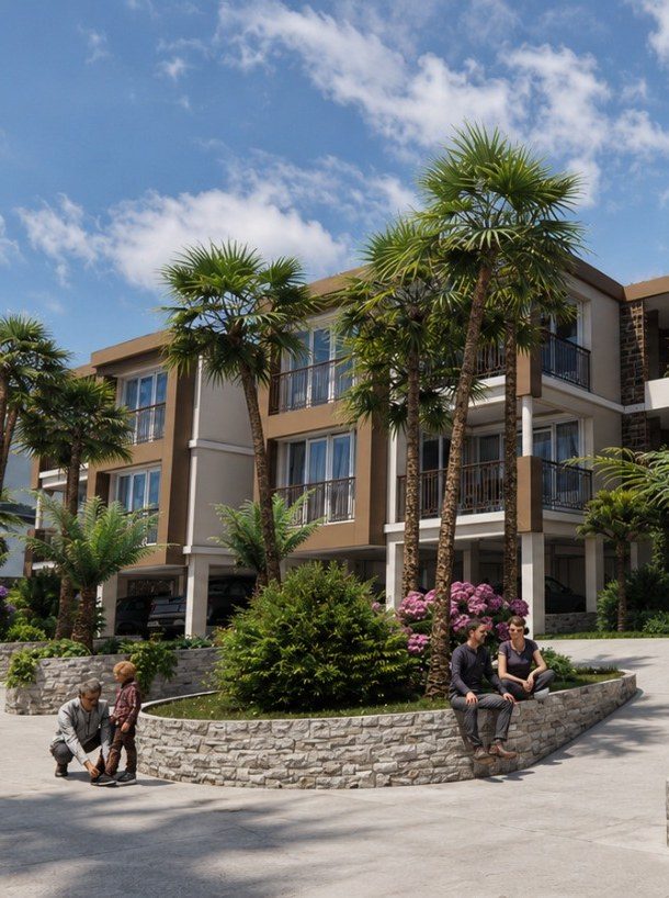 Artist's impression of the apartment buildings